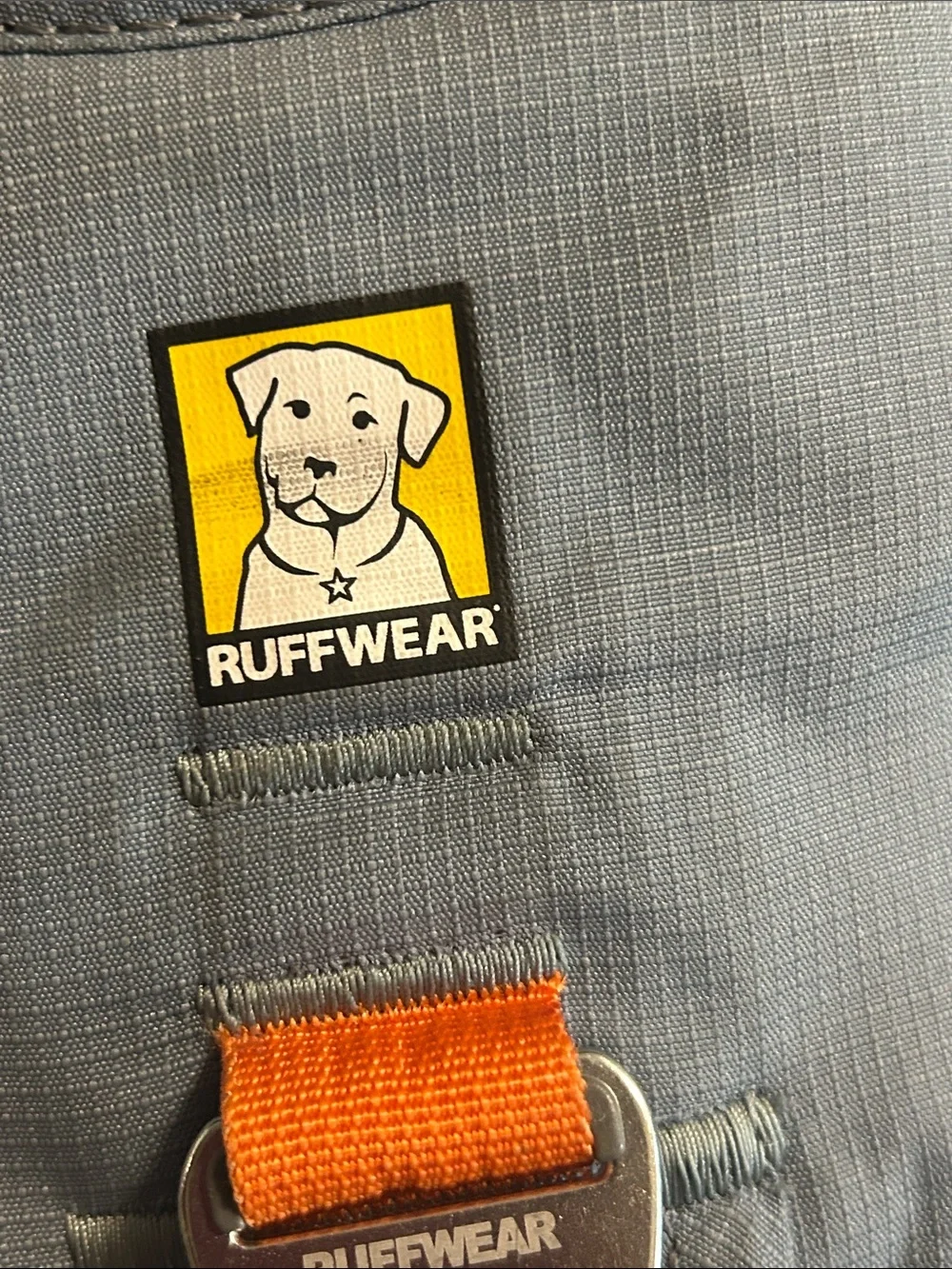 RUFFWEAR Web Master Dog Harness -Light Blue Dog Harness with Orange Trim, small